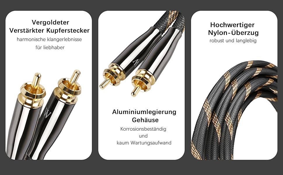 Акустичні кабелі SKW для колонок Hi-Fi, пара (2 шт.), 1.5м, з позолоченими роз'ємами-бананами та нейлоновим обплетенням, High-end якість