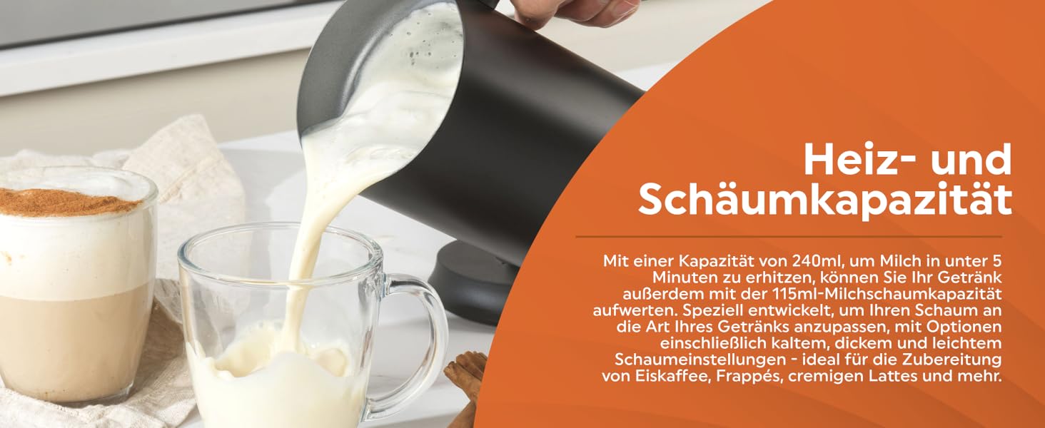 Електричний шоколатьє Salter Chocolatier: приготування гарячого шоколаду, пінка для кави, нагрів молока, 500W, бездротовий, LED-панель, 240/115мл, EU штекер