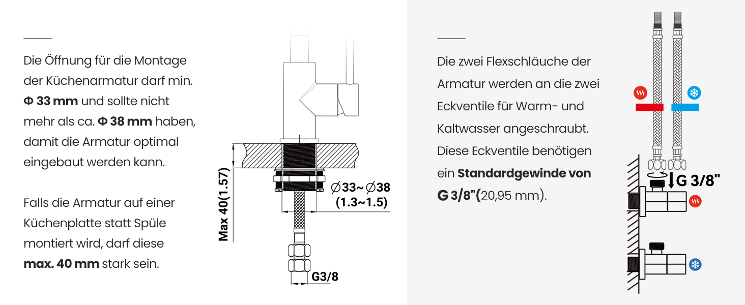 Змішувач для кухні гнучкий чорний, нержавіюча сталь, 2 режими струменя, 360° поворот, кухонний змішувач, преміум якість