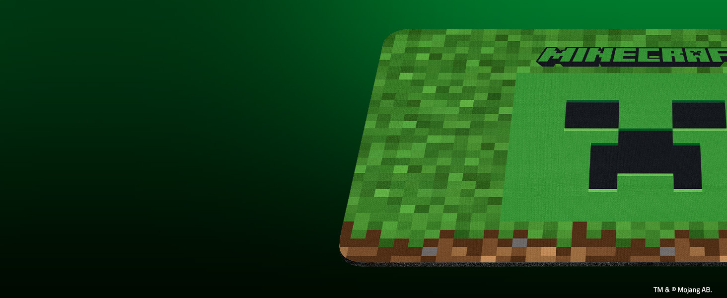 Ігровий килимок для миші Razer Gigantus V2 Minecraft, текстурований мікротканинний килимок з протиковзаючим гумовим основанням, 450 x 400 x 3 мм, чорний