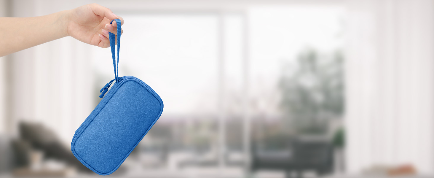 Органайзер для аксесуарів Lacdo: чохол для USB-накопичувачів, кабелів та флеш-пам'яті (блакитний)