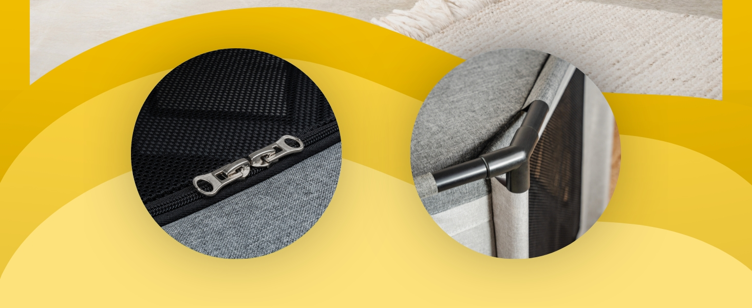 Вольєр для цуценят Lionto з оксфордської тканини, сірий, 112x112x62 см