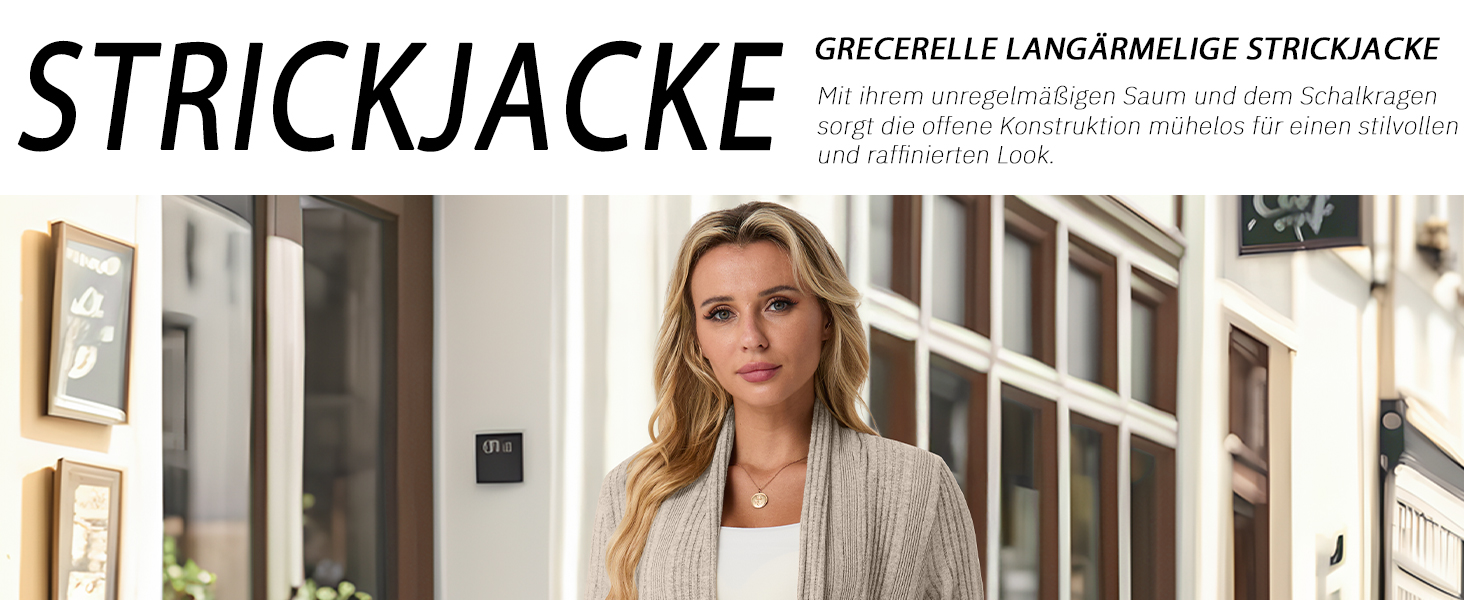 Кардиган жіночий Grecerelle з довгим рукавом, в'язаний, з кишенями, чорний