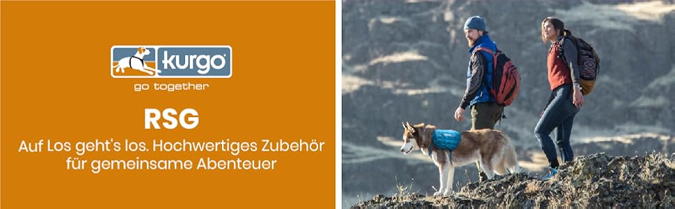 Водна пляшка для собак Kurgo RSG з відстібною сумкою, сумісна з MOLLE, кріплення для службового нашийника, блакитна, універсальний розмір