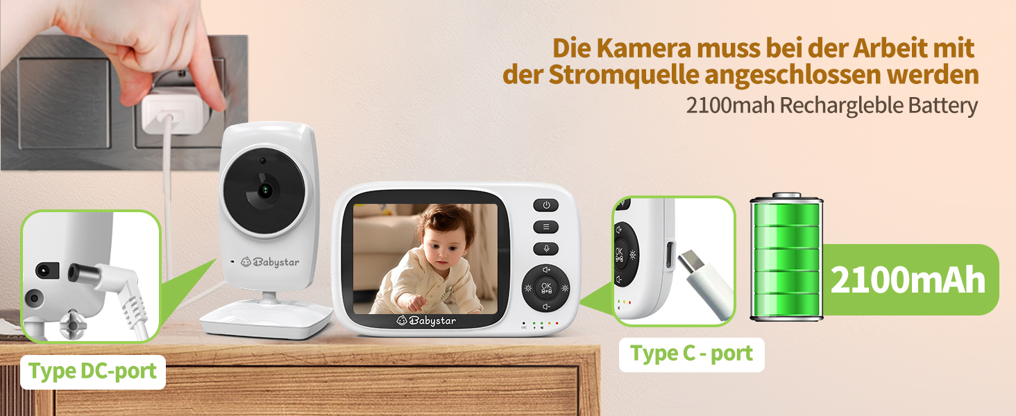 Дитячий відеоняня Babystar MC632A з камерою, 3.2