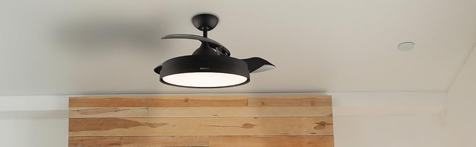 Стеляний вентилятор Cecotec EnergySilence Aero 470, 55 Вт, з пультом керування, діаметр 106 см, 3 лопаті, 3 швидкості, чорний, функція зими (діаметр 132 см, сірий)