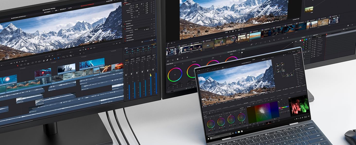 Хаб USB-C Anker 7-в-1: Док-станція з двома HDMI, 100W живлення, 10Gbit/s, USB для MacBook, Dell, iPad