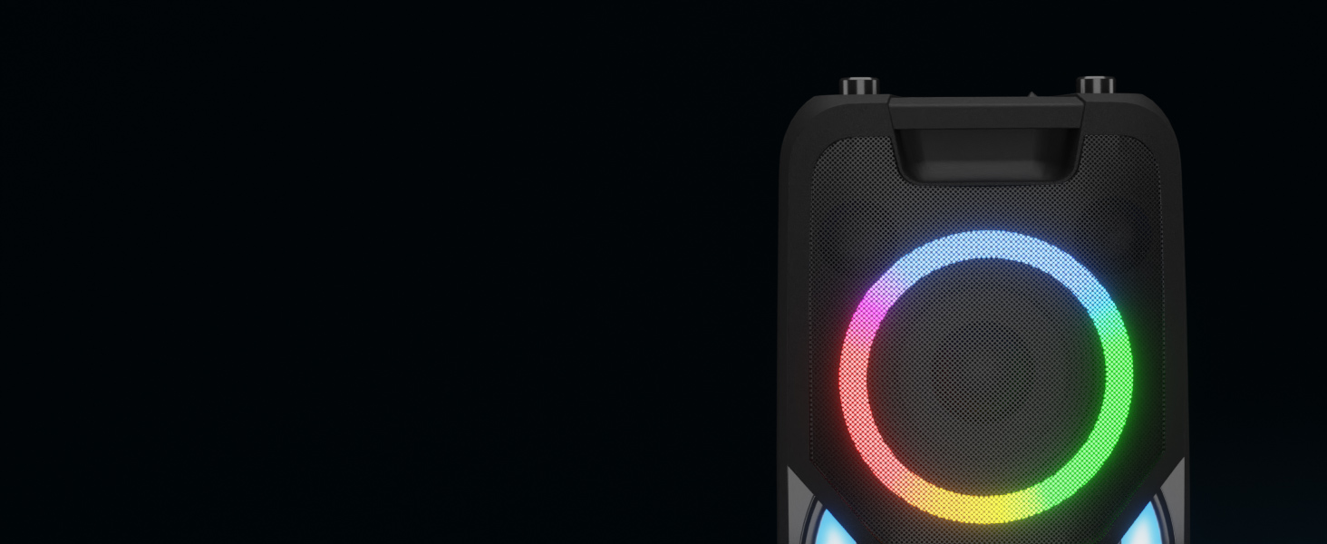 MEDION PE-1 Pure Partybox: портативна Bluetooth-колонка з мікрофоном, світлові ефекти, караоке, AUX, USB, радіо (2 x 220 Вт)