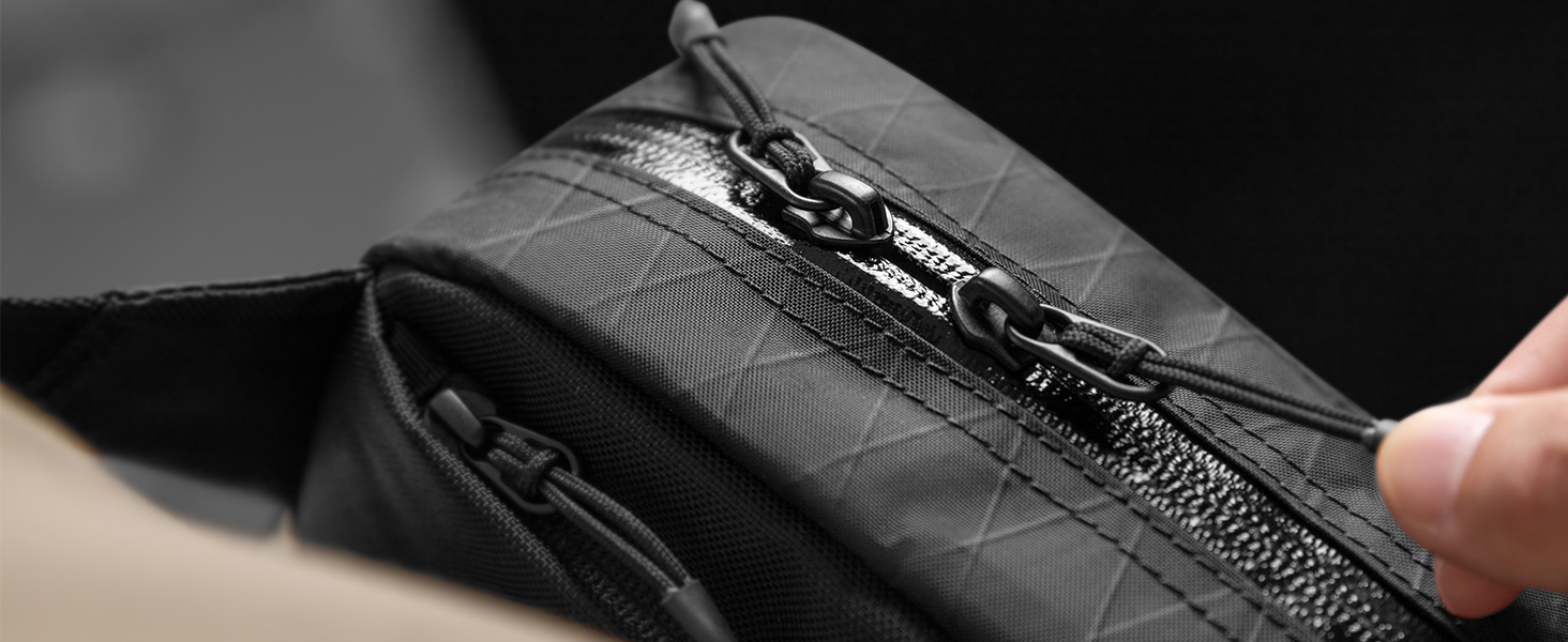 tomtoc X-Pac нагрудна сумка для чоловіків та жінок, 1,5 л, чорна. RFID захист, для подорожей, повсякденного використання