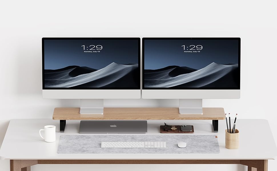 Килимок для столу YSAGi повстяний 90x40 см, антиковзкий, для миші та клавіатури, офіс/дім, світло-сірий