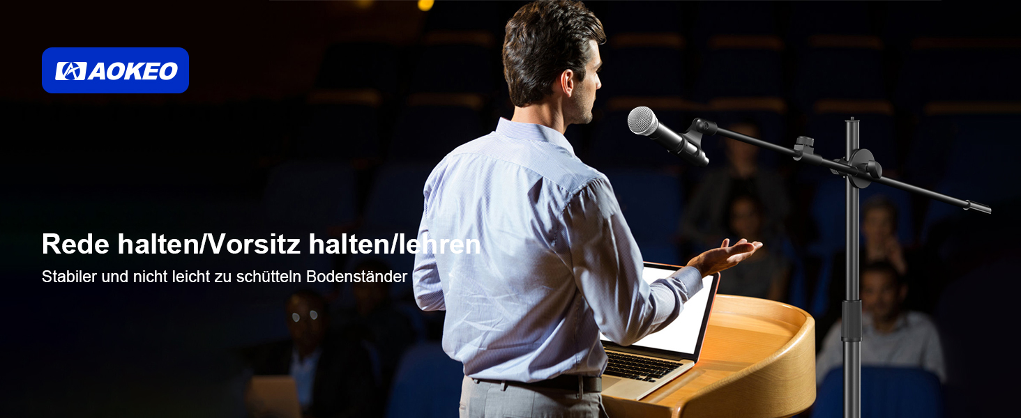 Підставка для мікрофона Aokeo з регульованою стійкою, чохол, тримач для планшету, для співу та запису голосу