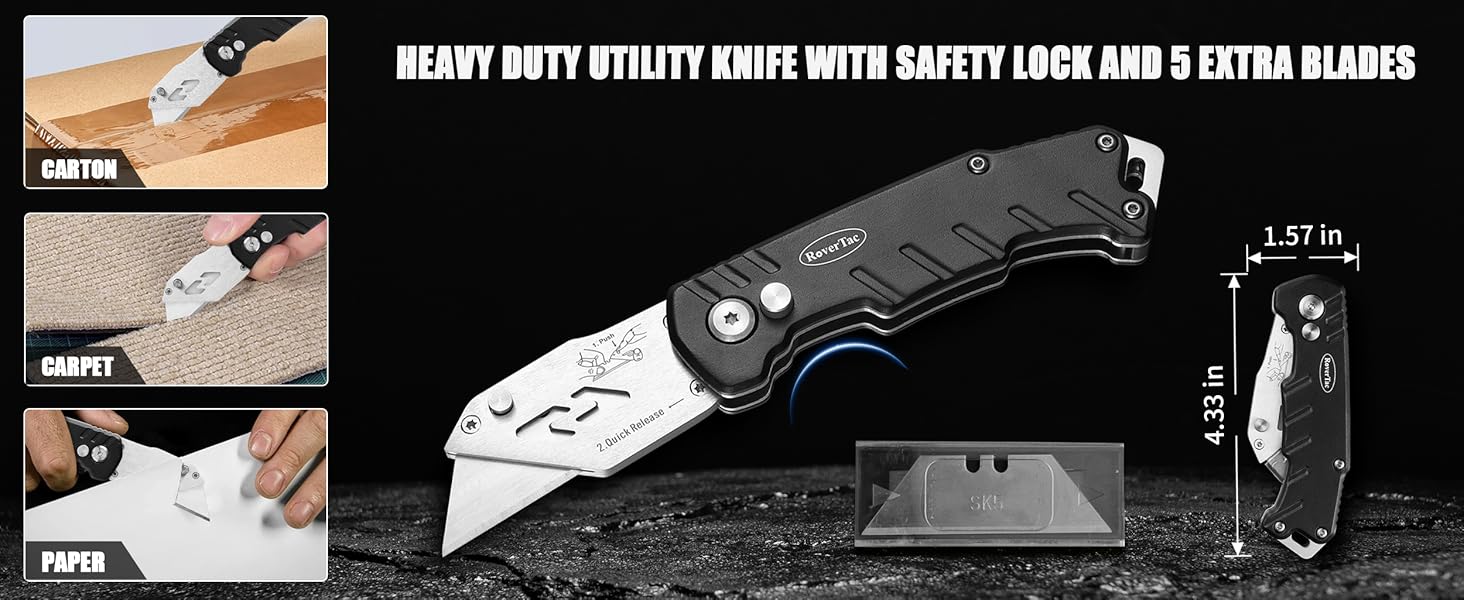 Набір інструментів RoverTac: подарунок для тата, 12-в-1 мультитул, молоток, ліхтарик, універсальний ніж у подарунковій коробці