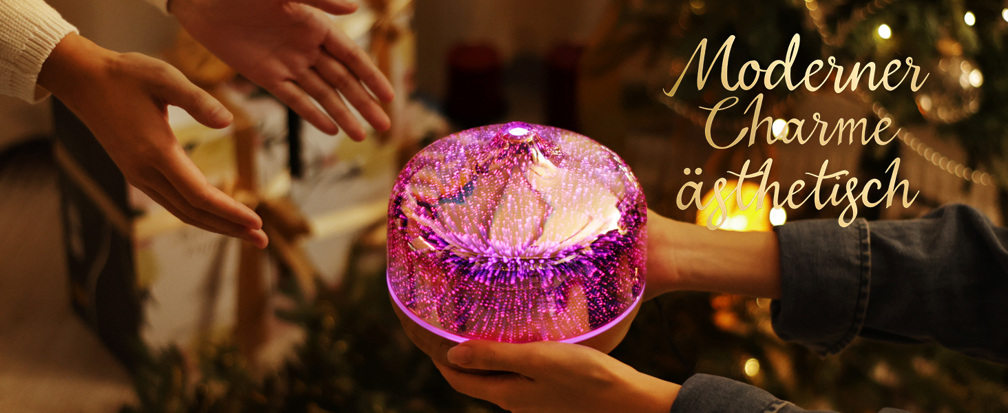 Дифузор ароматної олії Porseme Aroma Diffuser 500ml, скляний зволожувач повітря, ультразвуковий аромадифузор з LED-підсвіткою 7 кольорів, для ефірних олій, 15-21 год роботи, тихий, для дому (Rosegold) F2-500ml Rosegold Giant