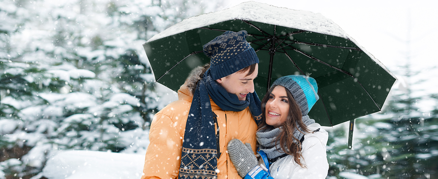 TECKNET Штормовий парасолька: великий, автоматичний, з 10 ребрами, 104 см, стійкий до вітру, компактний, для чоловіків та жінок (зелений)