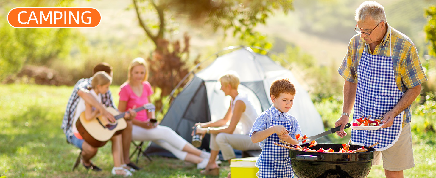 Набір аксесуарів для гриля на 40 предметів, сумісний з Camp Chef, включає шпатель, прес для бургерів, скребок, щипці та сумка для транспортування, ідеально для BBQ на відкритому повітрі
