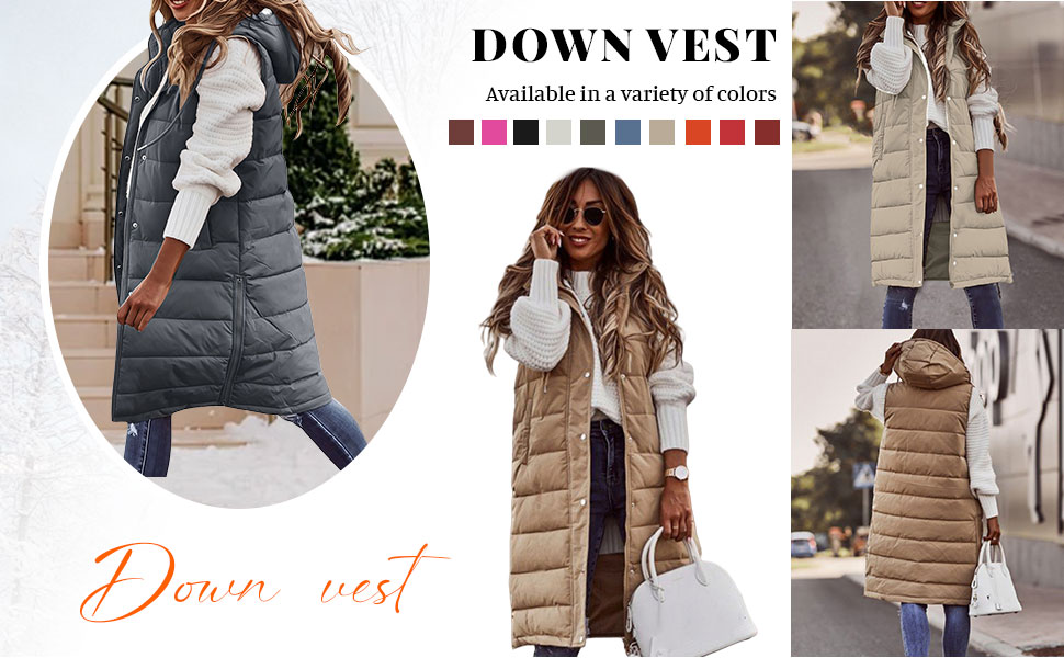 Степова жилетка для жінок з капюшоном, без рукавів, тепла, легка, для активного відпочинку, довга, великий розмір, рожевий колір