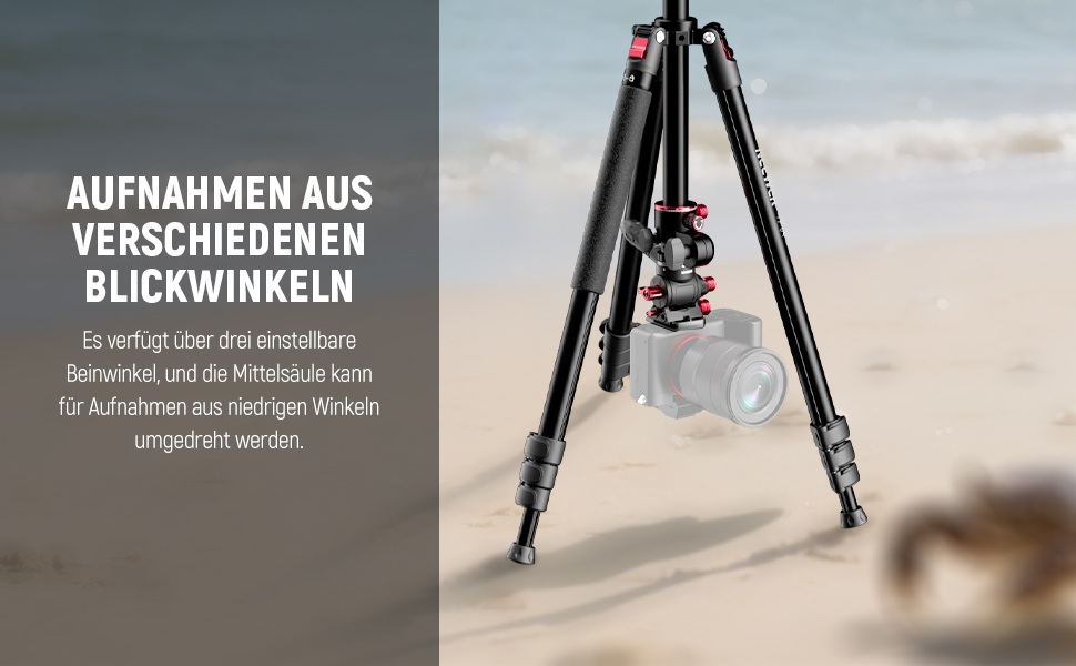 Штатив для камери NEEWER з моноподом, 72 дюйми, алюміній, міцна конструкція для DSLR, екшн-камер, відеокамер, кульковий голковий вушко 360°, платформа Arca-Swiss, максимальне навантаження 15 кг, серветка для очищення