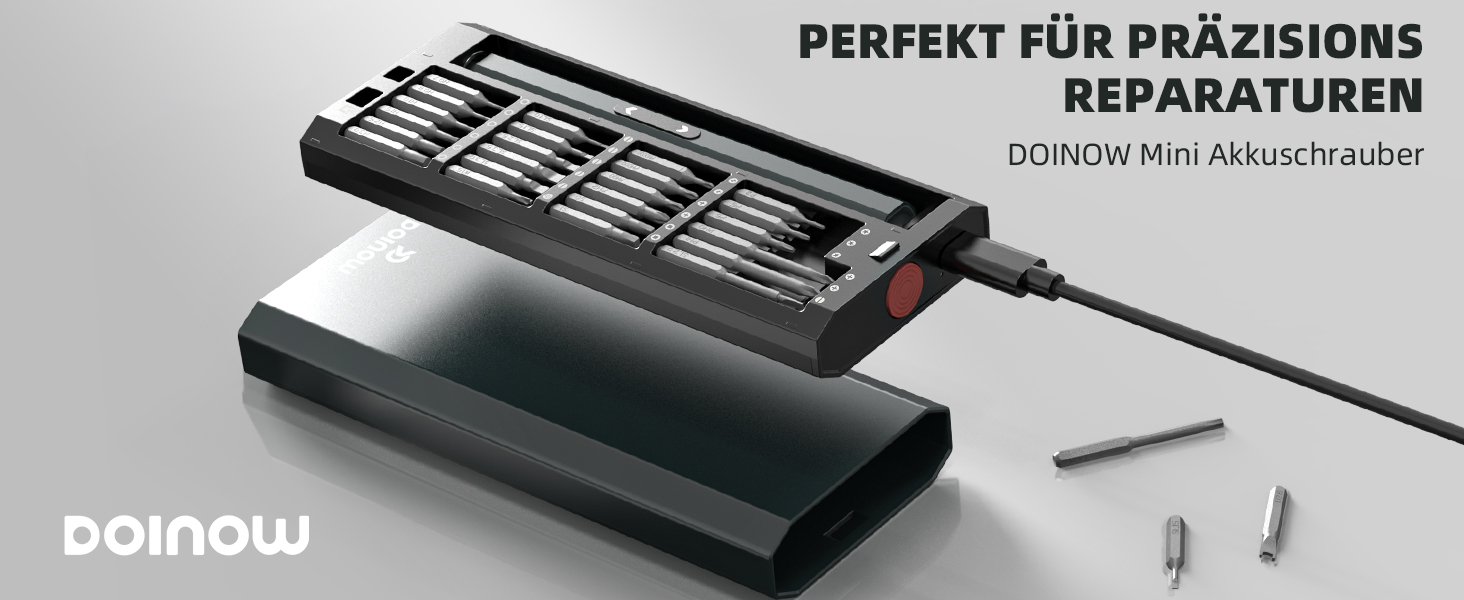 Мініатюрний електричний набір викруток DOINOW, прецизійний електричний викрутка з 48 бітами, LED-підсвічуванням, акумуляторний, для ремонту iPhone, ноутбуків, окулярів, годинників