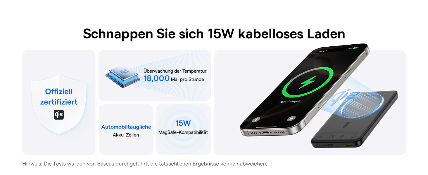 Power Bank Baseus Picogo AM41: 10000mAh, 15W Qi2 Magsafe, PD 27W, USB-C, для iPhone 17/16/15/14/13/12 (Чорний)