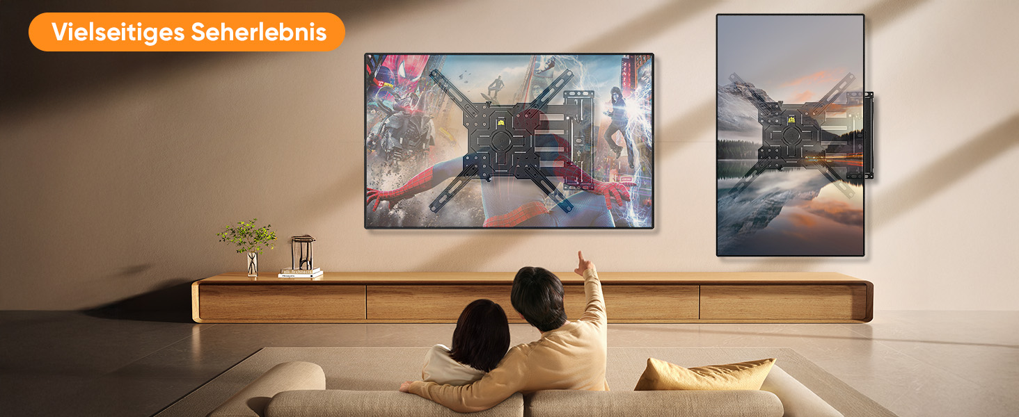 Кронштейн для телевізора FORGING MOUNT поворотний 26-65 дюймів, VESA 400x400, до 35 кг, подовжений 1035 мм