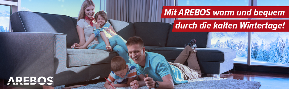 Електрична гріюча ковдра Arebos 200x180 см з таймером та захистом від перегріву | Плюшева, машинна стирка, 9 рівнів нагріву, антрацит