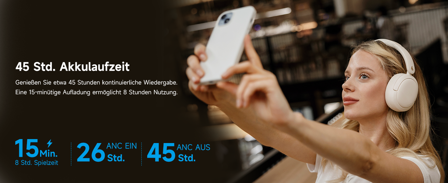 Навушники Edifier W800BT Pro Hybrid ANC Bluetooth 5.4 Over-Ear Чорні - Бездротові, з Шумозаглушенням, Hi-Res Audio, 45 год. роботи, Швидка зарядка, Складні