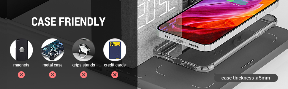 Бездротовий зарядний пристрій COLSUR 3 в 1: зарядка, нічник, будильник. Підтримка iPhone 16/15/14/13/12/11/X/8 Pro Max/Mini/Plus (Сірий)