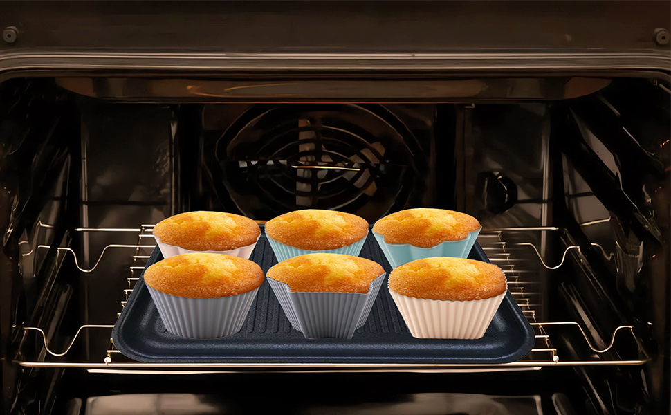 24/36 Формочки для мафінів з силікону, 6 типів, багаторазові, антипригарні, для випічки, кольорові