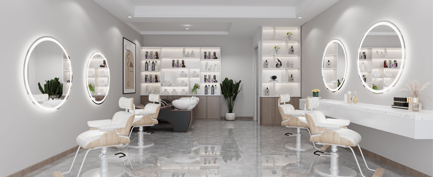 Дзеркало для ванної кімнати Dripex круглої форми з підсвічуванням LED, сенсорне керування, регулювання яскравості, 3 кольори світла, запобігання запотіванню, 60x60 см