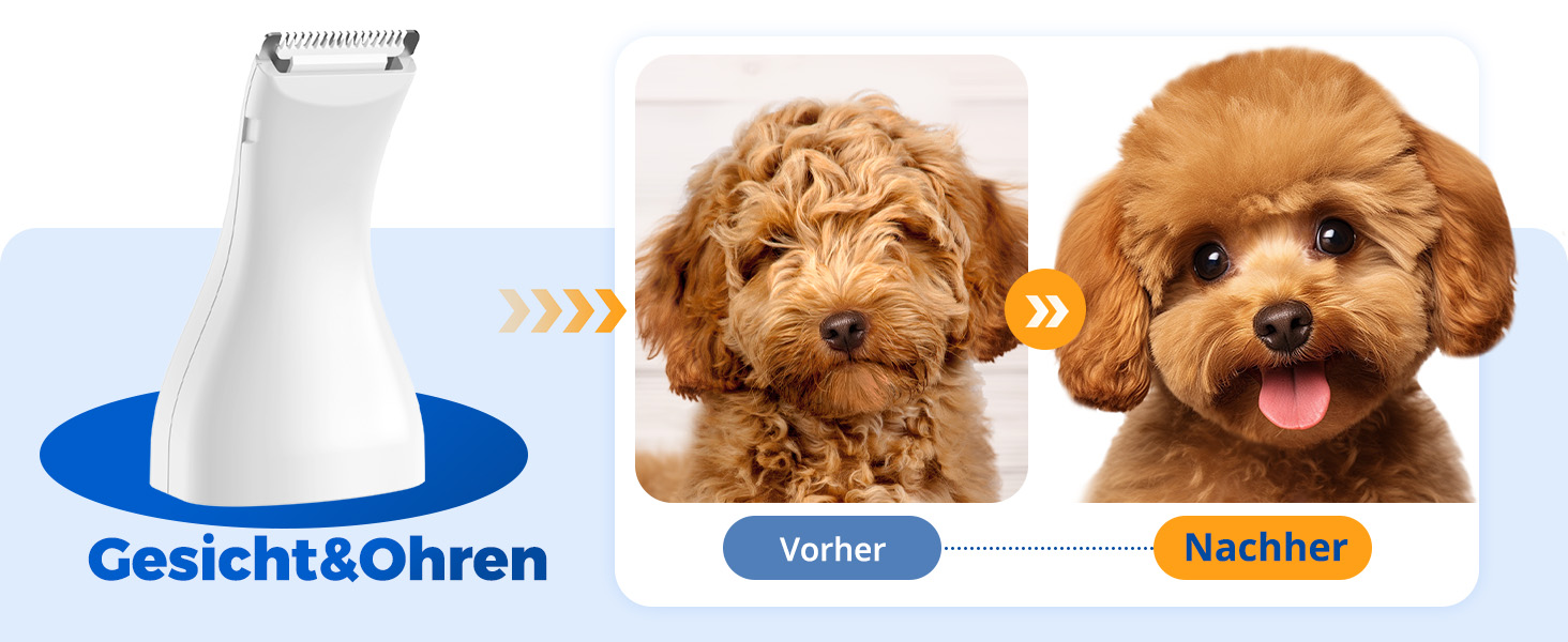 Schermaschine для собак та котів oneisall 4-в-1: стрижка, триммінг, шліфування кігтів. Безшумна, акумуляторна модель з 4 насадками для тіла, лап, очей та вух.