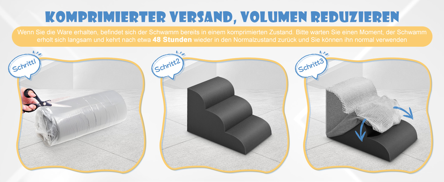 Сходинки для собак Couleeur 3 ступені: зручні та портативні для літніх та поранених тварин