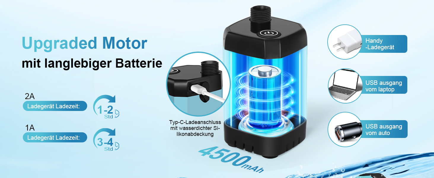 Портативна душова кабіна для кемпінгу AUTOPkio з акумулятором 4500mAh, водонепроникна IPX7, з дисплеєм, для відпочинку на природі, подорожей, миття автомобіля та тварин (блакитна)