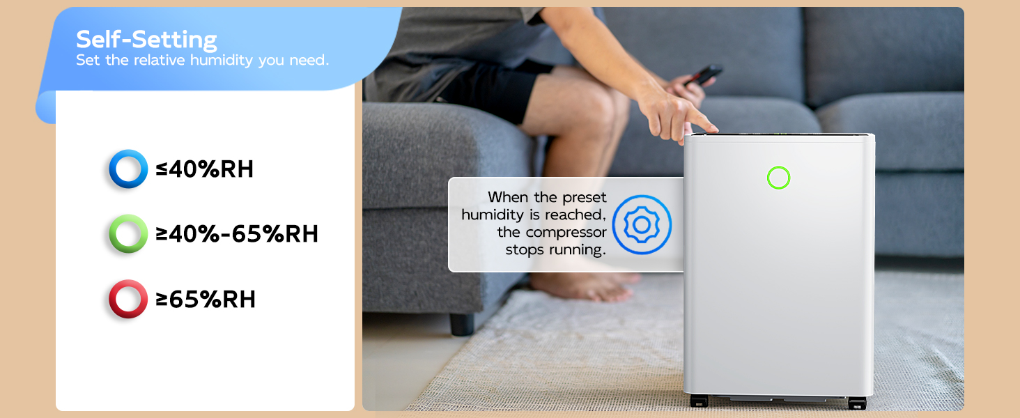 Електричний осушувач повітря 12л/24г з автоматичним та безперервним зливом (шланг у комплекті), для спалень та підвалів, LED-дисплей, тихий з таймером