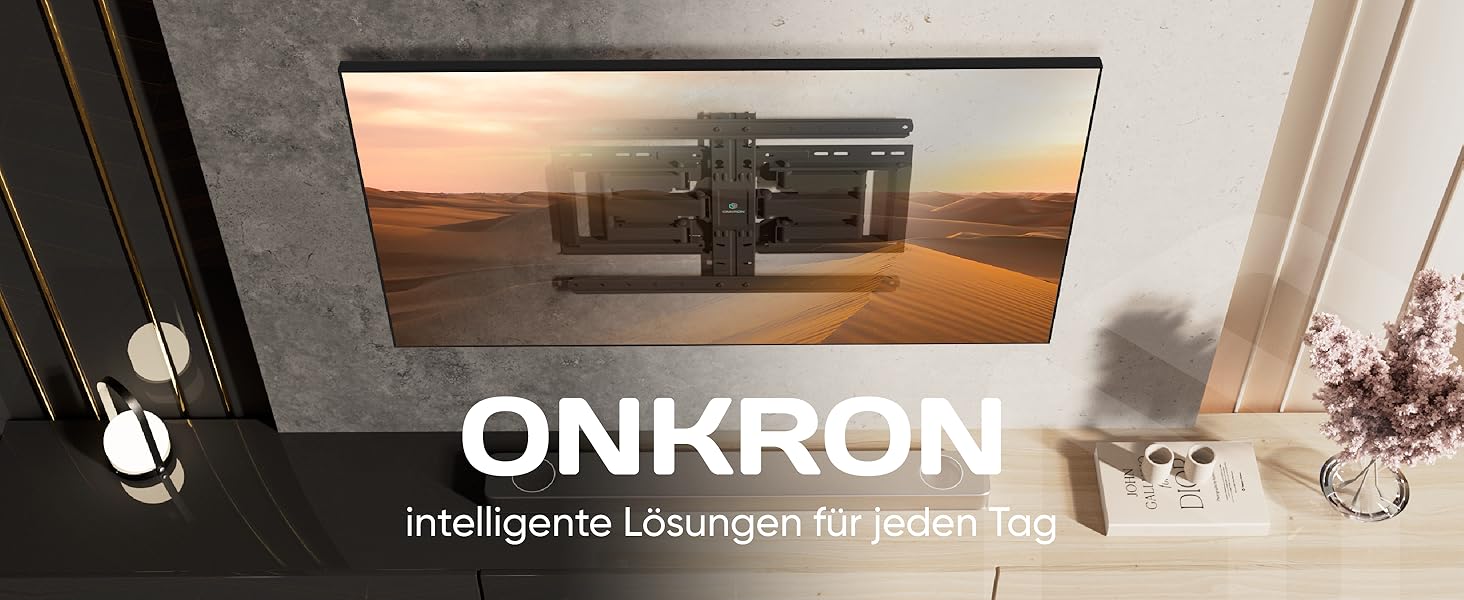 Настінний кріплення для телевізора ONKRON M10-B (SM6-B) – нахильний, висувний, VESA 200x100-1000x600, для телевізорів 42-120 дюймів, до 100 кг
