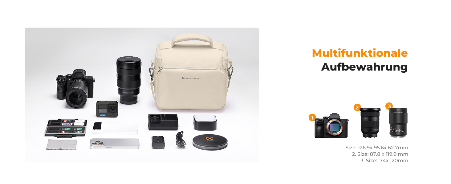 Сумка-рюкзак для фотокамери K&F Concept Beige - для фотографів, повсякденне використання