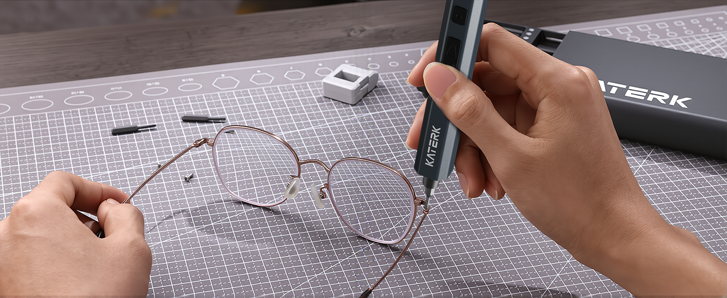 Набір прецизійних викруток KATERK 64 шт. з LED-підсвічуванням та магнітною основою для ремонту електроніки, телефонів, камер та годинників