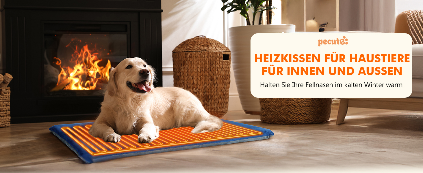 Електричний килимок для домашніх тварин Pecute - зі стабільною температурою, 40x50 см