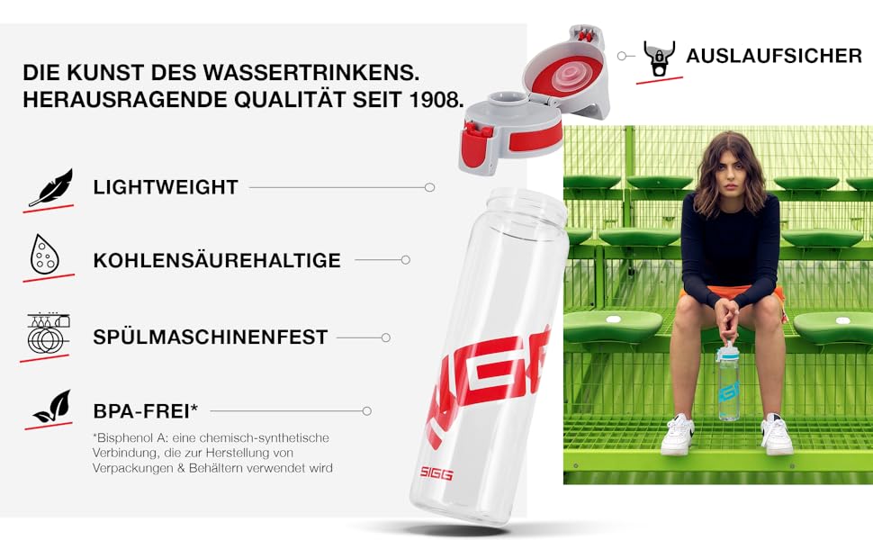 Пляшка для води SIGG Tritan 0,5 л Total Clear ONE MyPlanet Aqua, синя, для газованих напоїв, спортивна, BPA-free, стійка до подряпин, не протікає, підходить для посудомийки