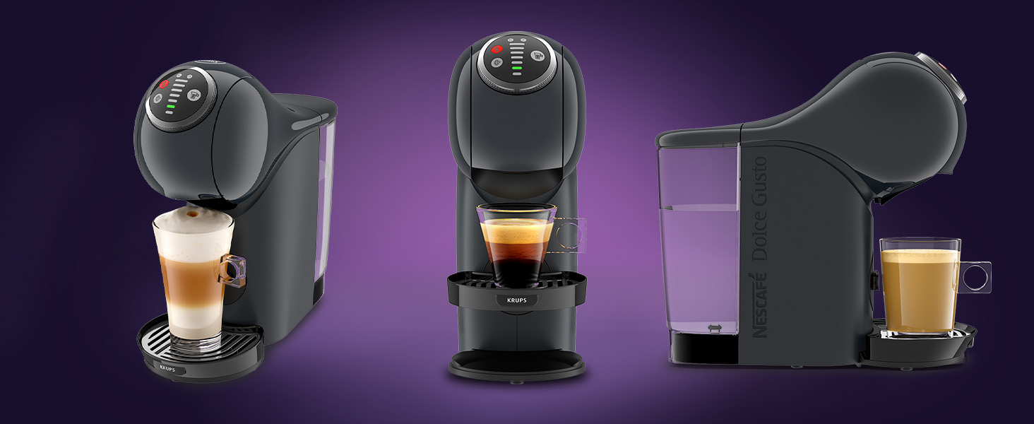 NESCAFÉ DOLCE GUSTO GENIO S PLUS by KRUPS cosmic grey automatic coffee capsule machine, capsule machine KP340B, Cosmic Grey Grey