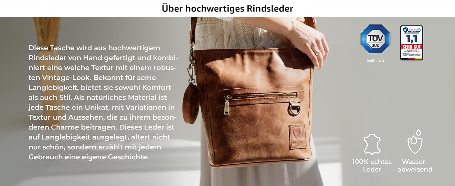Сумка жіноча через плече Berliner Bags Siena вінтажна шкіряна бежева (Camel) середнього розміру