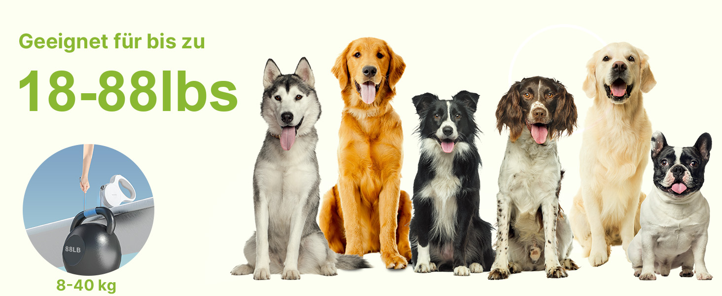 Рулетка для собак Active Brake - міцна повідка для середніх та великих собак до 60 кг (5 м)