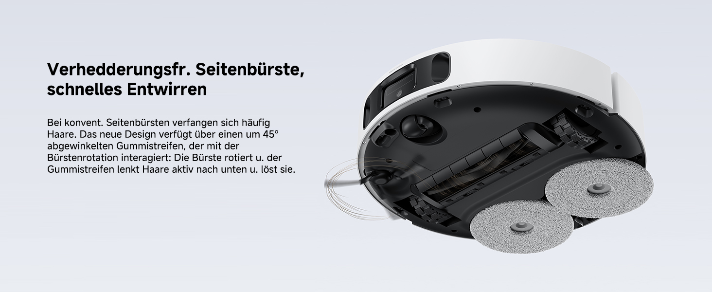 Робот-пилосос Mova E40 Ultra з функцією миття, автоматичним очищенням та потужністю 19000 Па, MaxiReach-моп, бічні щітки, вбудований резервуар 80 мл, станція самоочищення на 75 днів