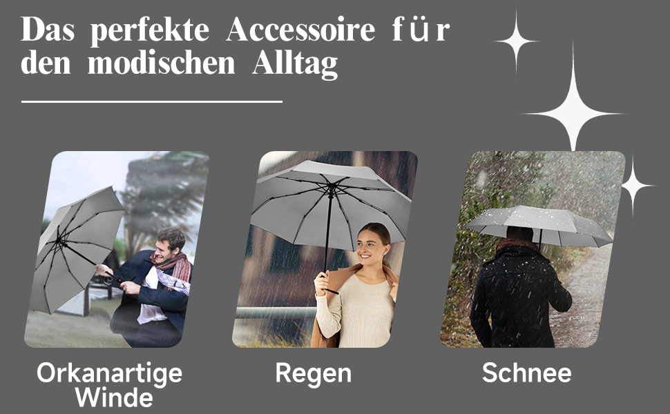 Візон парасолька автоматична, 8 спиць, тефлонове покриття, зелений (8 спиць - сірий)