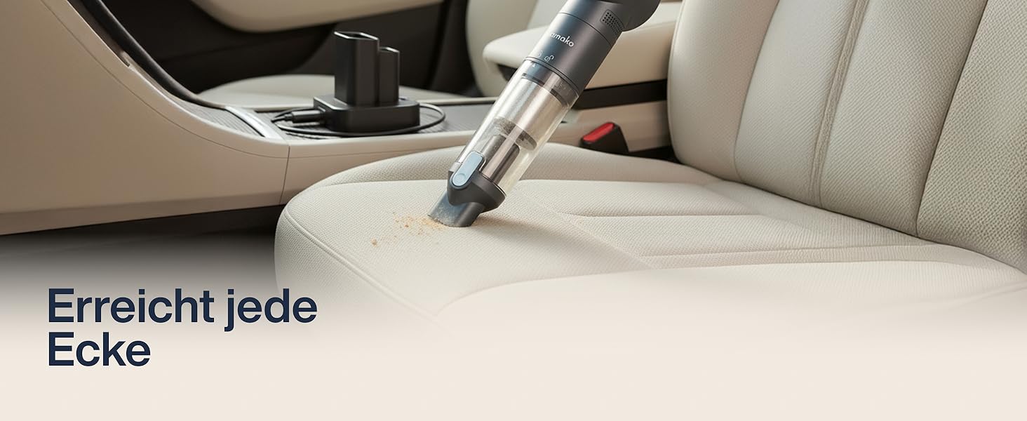 Samako Акумуляторний пилосос NanoDetect Pro 13,5 кПа з LED-дисплеєм, ультралегкий (0,85 кг), HEPA-фільтр, для дому, авто та дивана
