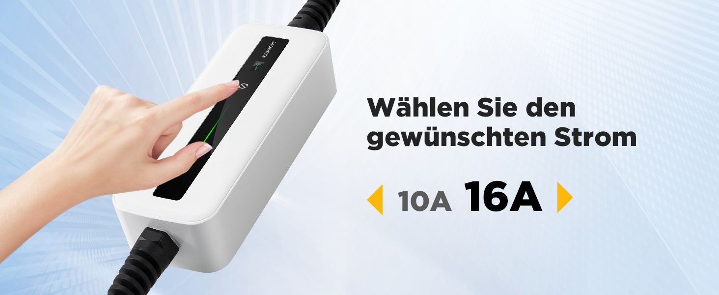 Morec Mobile Wallbox 11 кВт Кабель Typ 2 6-16A 380V для електромобілів з CEE-штекером 6м + сумка
