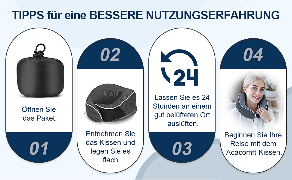 Подушка для шиї в літак, доросла, з піною з пам'яті, регульована та компактна, для автомобіля з навушниками, маскою для сну, чохлом