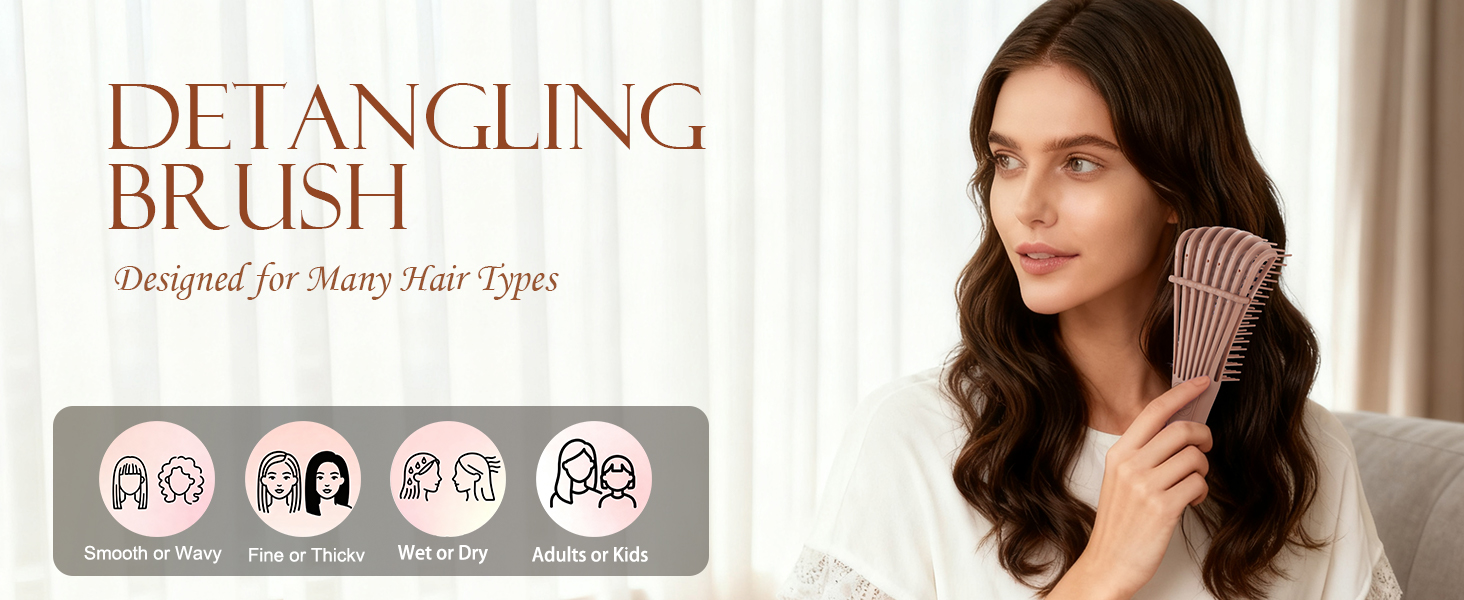 Щітка для волосся з пляшкою спрею 200 мл, розпушувач для натурального волосся, для афрокудрявого волосся 3a-4c, для кучерявого, хвилястого та локонованого волосся, набір з 3 шт. щітки для начісування, щітка з подвійною стороною (терракотова)