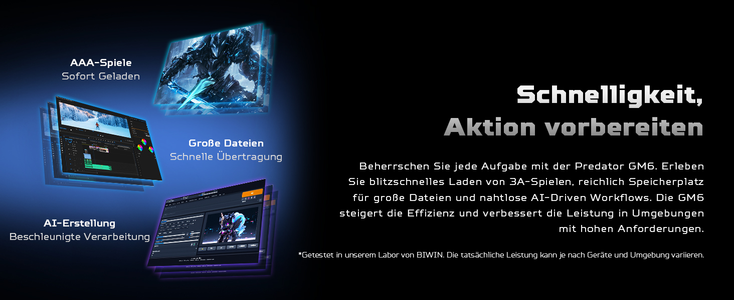 SSD Acer Predator GM6 1TB M.2 NVMe PCIe 4.0 - Швидкий накопичувач для ігор та ПК