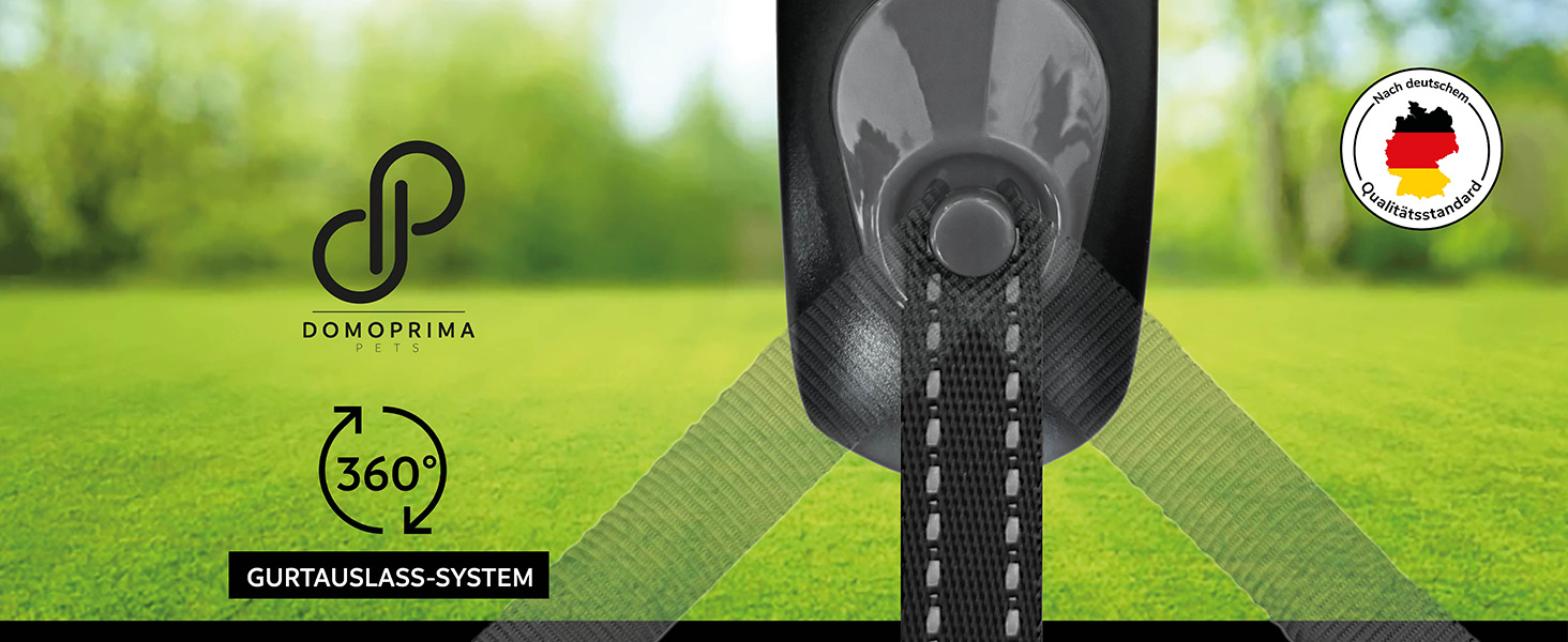 Рулетка для собак DOMOPRIMA, 3 розміри (S, M, L), 4 кольори (сірий, блакитний, зелений, рожевий) з відбиваючим ремінком. Зелена рулетка, розмір L