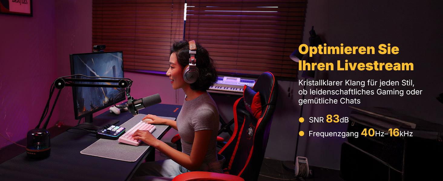 Мікрофон MAONO PD300XS для подкастів, стрімінгу та студійної звукозапису: динамічний XLR/USB мікрофон з шумозаглушенням, 192kHz-24Bit Hi-Fi